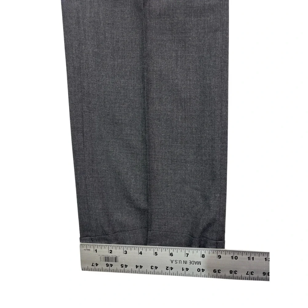 vtg 90s Nordstrom 40S 41S 34x29 Charcoal 2pc Pant Suit Pleated Cuffed wool USA